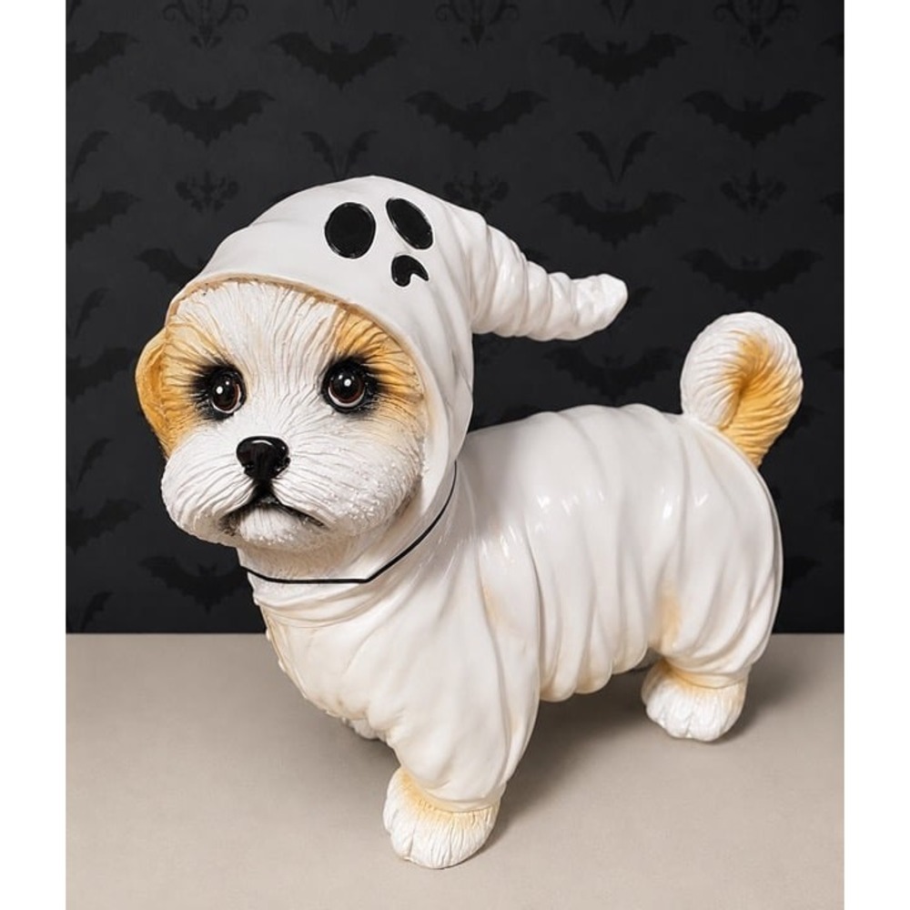 Halloween Shih Tzu Dog Ghost Costume Figurine Viral Humane Society Cute Viral